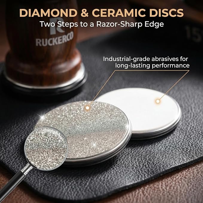 The Original Patented Knife Sharpener Kit, 4 Replaceable Ceramic Grinding Discs - Image 6
