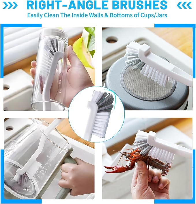15Pcs Crevice Cleaning Brush Set, Hard Bristle Scrub Brushes Tools - Image 5