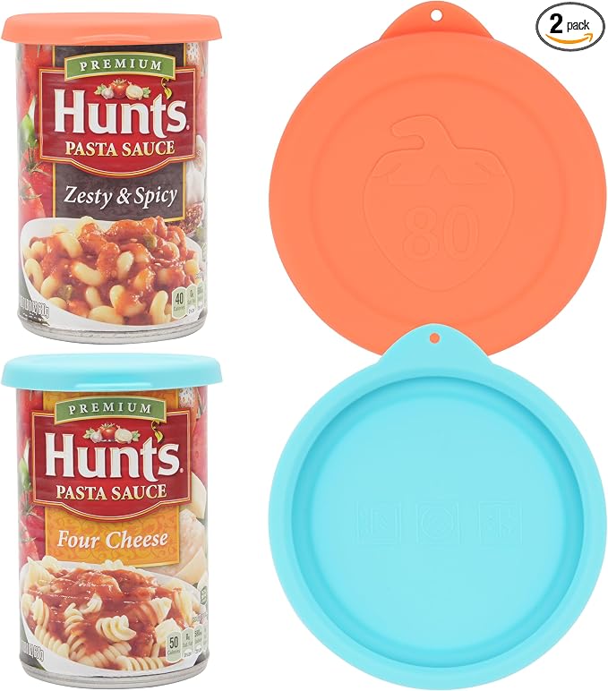 2PCs 3.5-inch Silicone Can Lids by Purekra