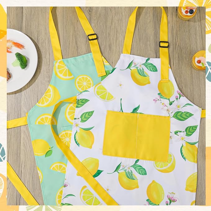 2 Pack Kids Apron, Cute Cooking Aprons, Waterproof Art Apron - Image 7