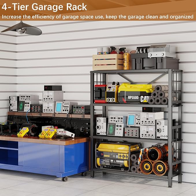 GIOTORENT 4-Wire Heavy-Duty Shelf, Standing Storage Shelves, Metal Shelving - Image 6