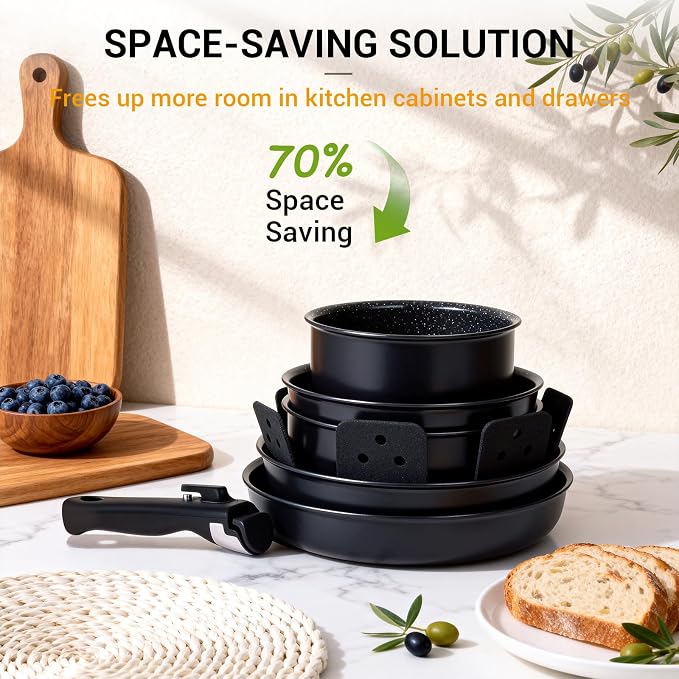 Ammeloo 21-Piece Ceramic Pots and Pans Set Non Stick - Image 5