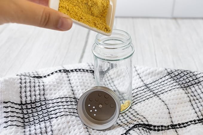Fox Run Glass Spice Jar With Stainless Steel Shaker Lid, 4 Ounce Clear - Image 5