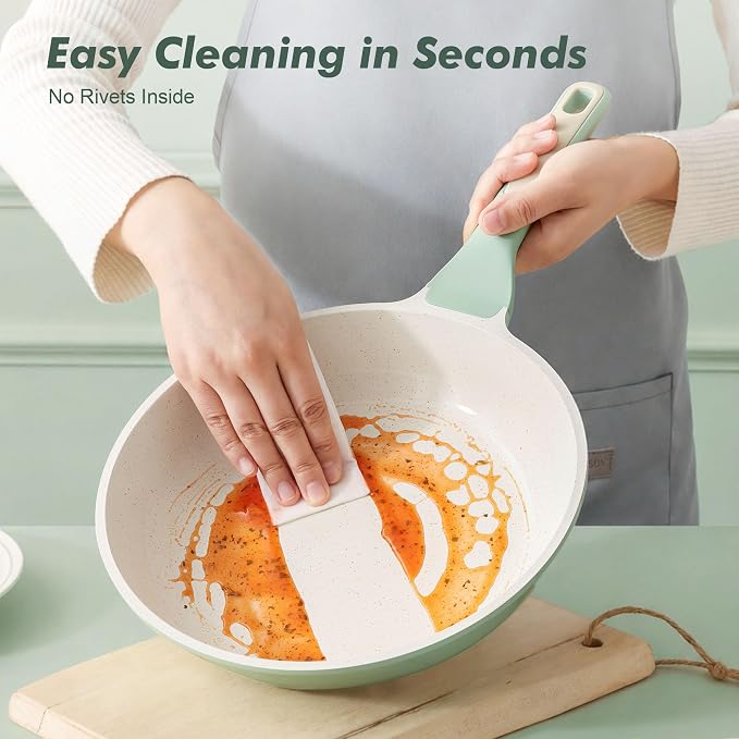 SENSARTE Nonstick Ceramic Frying Pan 12.5-Inch, Healthy Non Toxic Skillet - Image 6