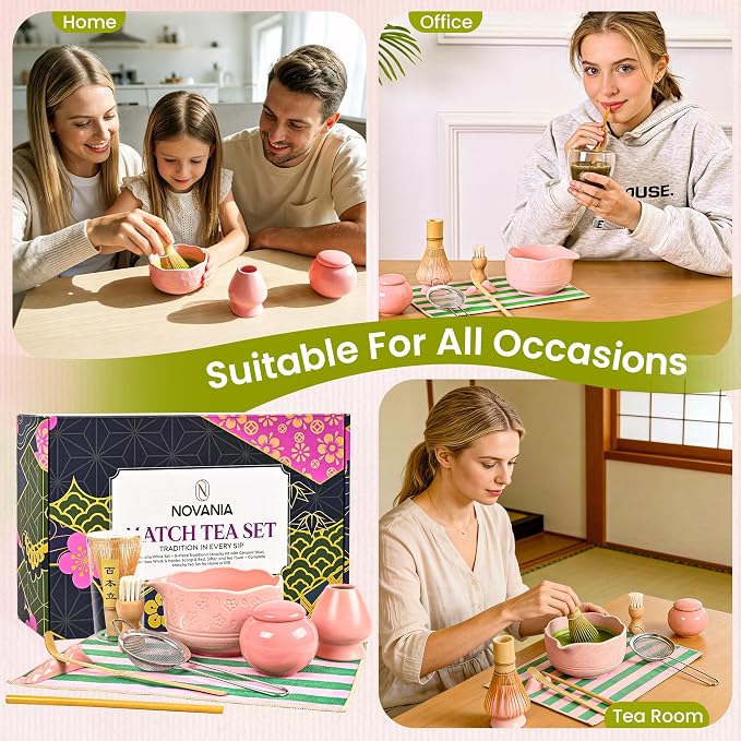 NOVANIA Pink Matcha Whisk Set - Image 7