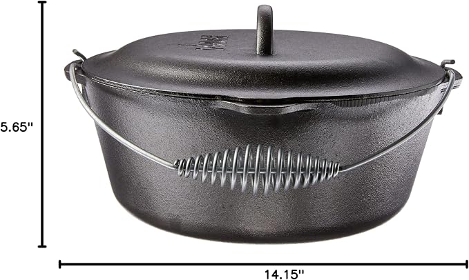 Lodge 7 Quart Pre-Seasoned Cast Iron Dutch Oven - Image 5