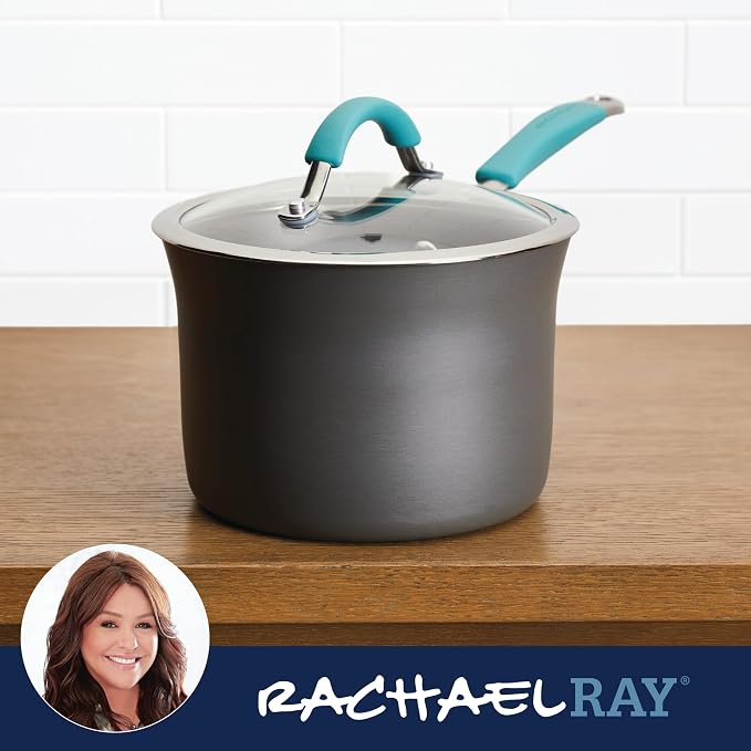 Rachael Ray Cucina Hard Anodized Nonstick Sauce Pan/Saucepan - Image 7