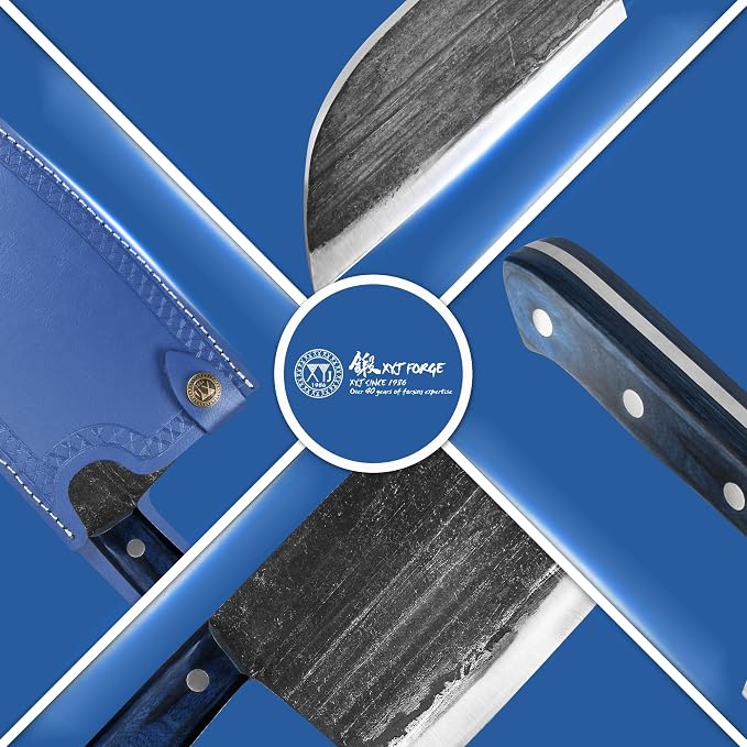 XYJ Authentic Since 1986, Ancient Forged Butcher Knives, Serbian Chef Knife - Image 2