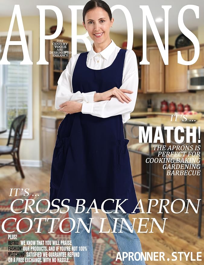 Cozy Adjustable Cross Back Aprons - Image 2