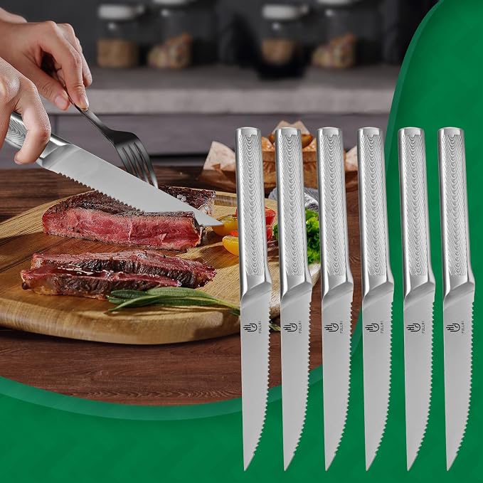 FULLHI 14pcs Knife Block Set, Dishwasher Safe Kitchen Knife Set - Image 6