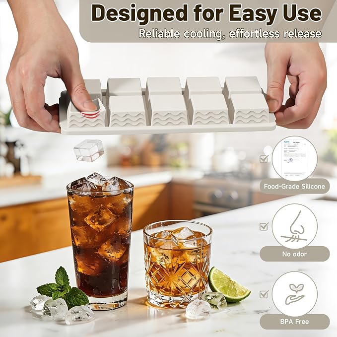 Ice Cube Tray with Lid – 3 Pack 2 Tbsp Ice Trays - Image 2