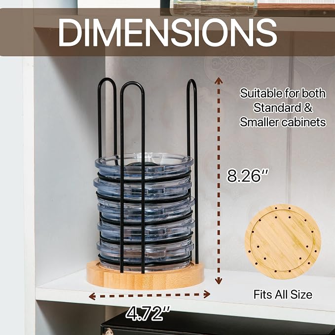 2PC Tumbler Lid Organizer, Detachable Cup Lid Organizer - Image 2