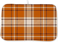 Fall Dish Drying Mat 18 x 24 inch Autumn Orange Buffalo Plaid Themed Decorative by AEIOAE