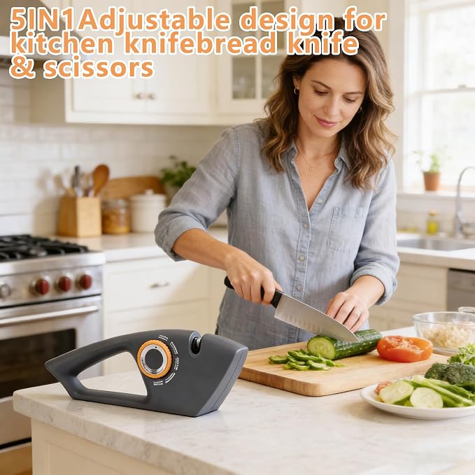 5 in 1 Versatile Manual Knife Sharpener, 5 Stages Knife Sharpeners Professional - Image 7