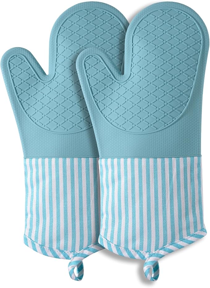 Silicone Oven Mitts, Heat Resistant Oven Gloves by FunSiltasy