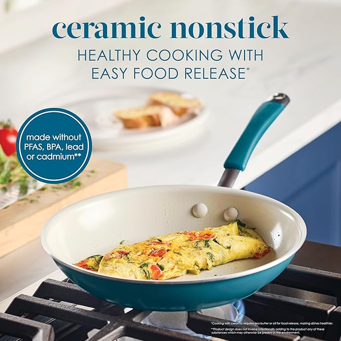 Rachael Ray Cucina Ceramic Cookware Set - Image 3