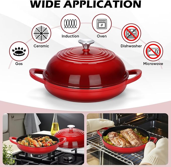 Bread Dutch Oven for Sourdough Baking, Joyfair Enameled Cast Iron Dutch Oven Pot - Image 5