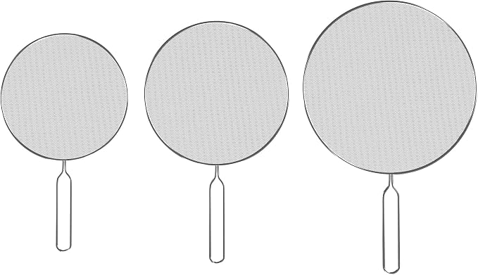 3-Piece Splatter Screen Set – Fine Mesh Stainless-Steel Grease Splatter Guard by ClassicCuisine