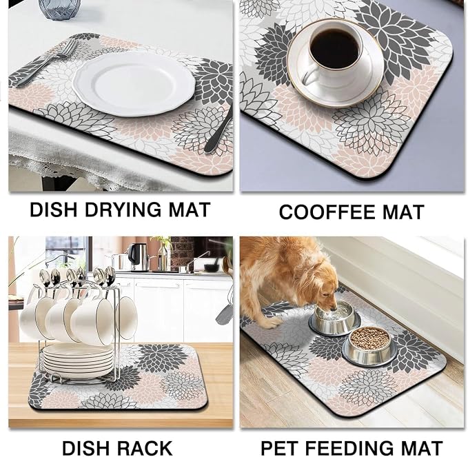 Dish Drying Mat for Kitchen Counter 2 Pack - Image 6