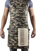 Asaya Chef and BBQ Apron with Bottle Opener and Hand Towel - 10oz Cotton Canvas by AsayaChefProducts