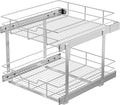 2 Tier Pull Out Cabinet Organizer 20" W X 22" D, Slide Out Drawers by STORKING
