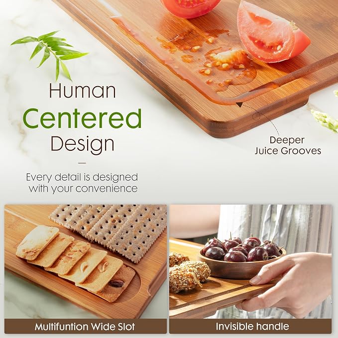 Astercook Deep-Carbonized Bamboo Cutting Boards - Image 3