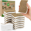 18 Pack Natural Kitchen Sponges, Biodegradable & Compostable | Non-Scratch by Silkyhose