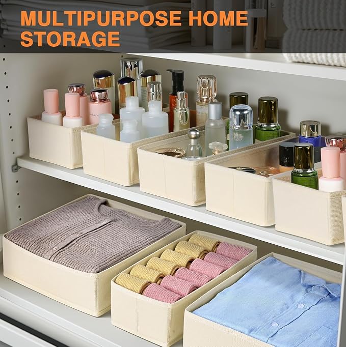 DIMJ Drawer Organizer Clothes, 15 Pack Dresser Organizer, Foldable Closet - Image 5