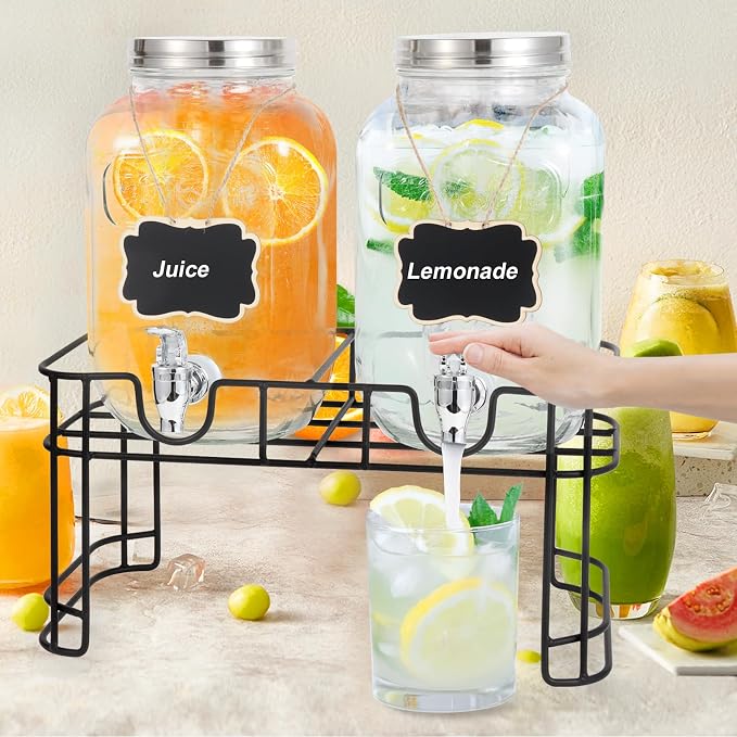 1 Gallon Glass Drink Dispensers - Image 8