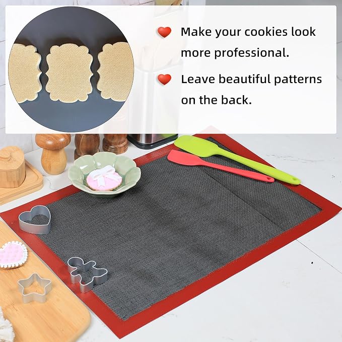 Perforated Silicone Baking Mat for Two-Thirds Size Pan, Non-Stick Eclair Baking - Image 5
