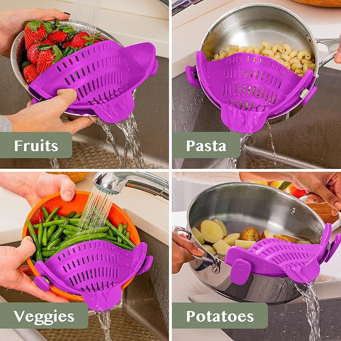Kitchen Gizmo Snap N Strain Pot and Pasta Strainer - Image 7