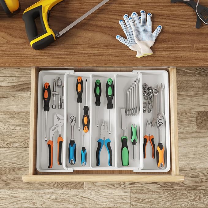 Lifewit Utensil Organizer for Kitchen Drawers, Expandable Cooking Utensil Tray - Image 8