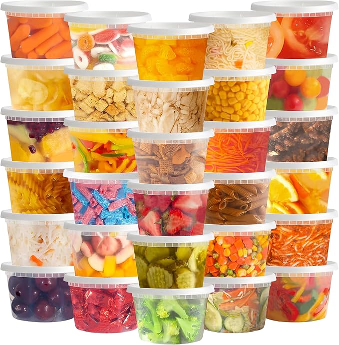 TashiBox 50 Sets 16 Oz Plastic Deli Containers by TashiBox