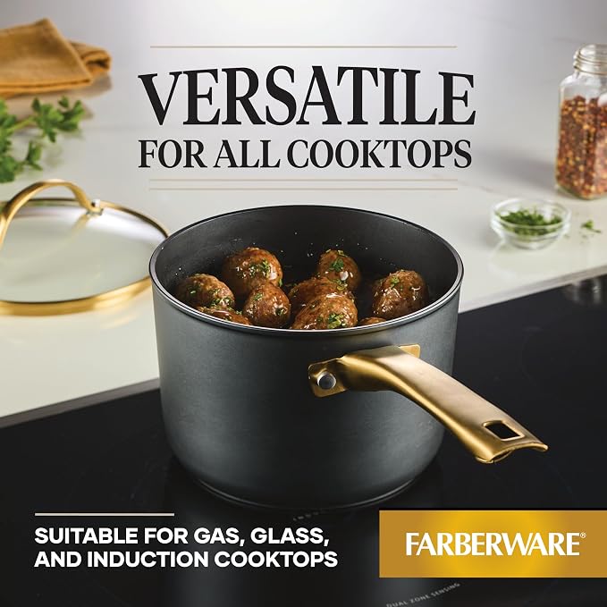 Farberware Forged Induction Ceramic Cookware Nonstick Saucepan - Image 3