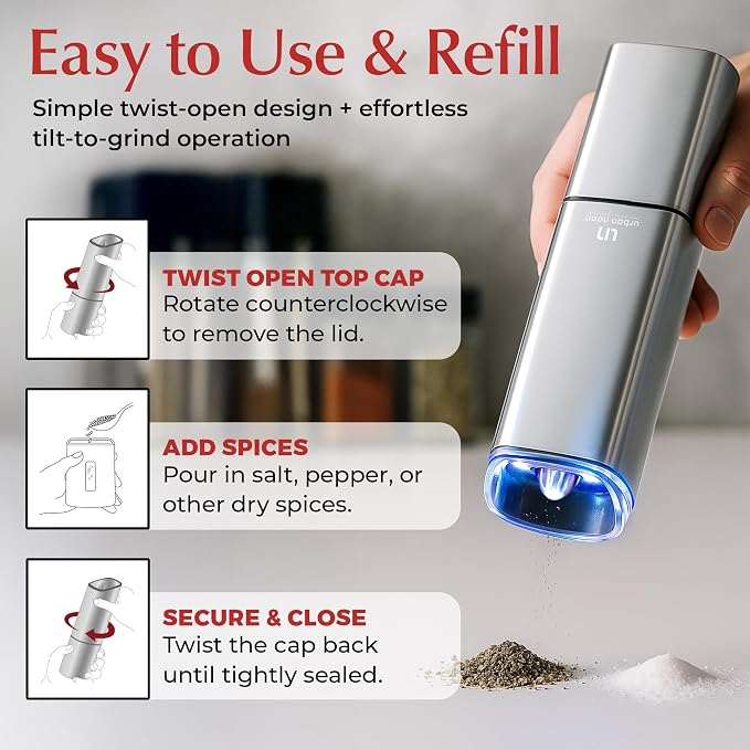 Automatic Salt and Pepper Grinder Set - Image 2