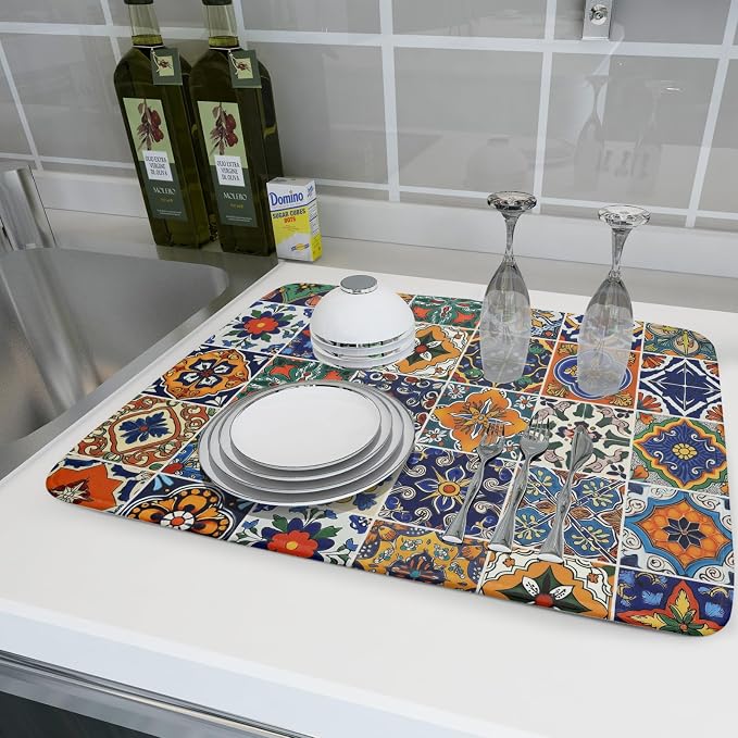 Talavera Mexican Tiles Dish Drying Mat - Image 5