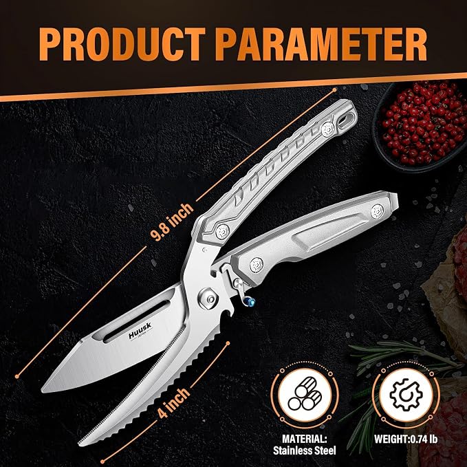 Huusk Heavy Duty Poultry Scissors - Image 5