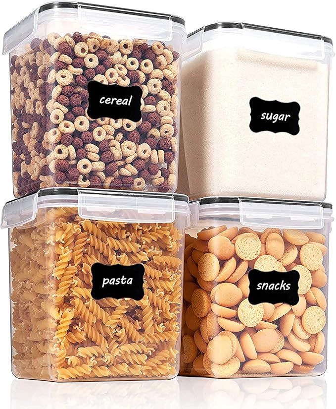 Vtopmart Food Storage Containers 2.5L / 84.5oz, 4 Pieces BPA Free Plastic by Vtopmart