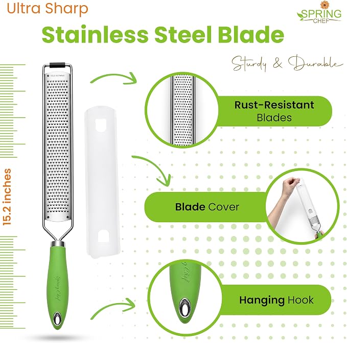 Spring Chef Stainless Steel Lemon Zester Grater - Image 4