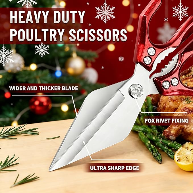 Multifunctional Heavy Duty Poultry Shears, Japanese High-Carbon Steel Kitchen - Image 2