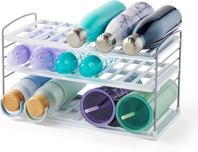 YouCopia UpSpace Water Bottle and Travel Mug Cabinet Organizer, Adjustable by YouCopia