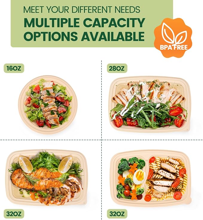 100 Piece Meal Prep Bowl Containers - Image 8