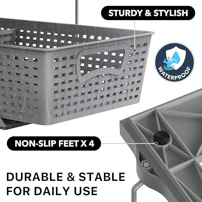Simple Houseware 2 Tier Bathroom Organizer Tray Pull-Out Sliding Drawer - Image 5