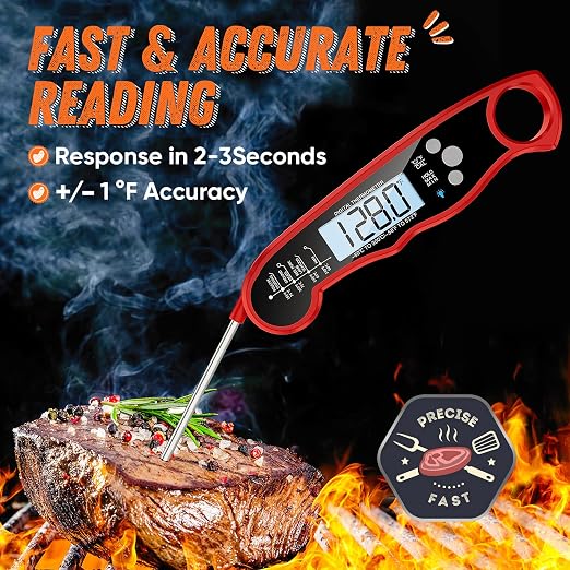 Instant Read Meat Thermometer for Grill and Cooking, Fast & Precise Digital - Image 2