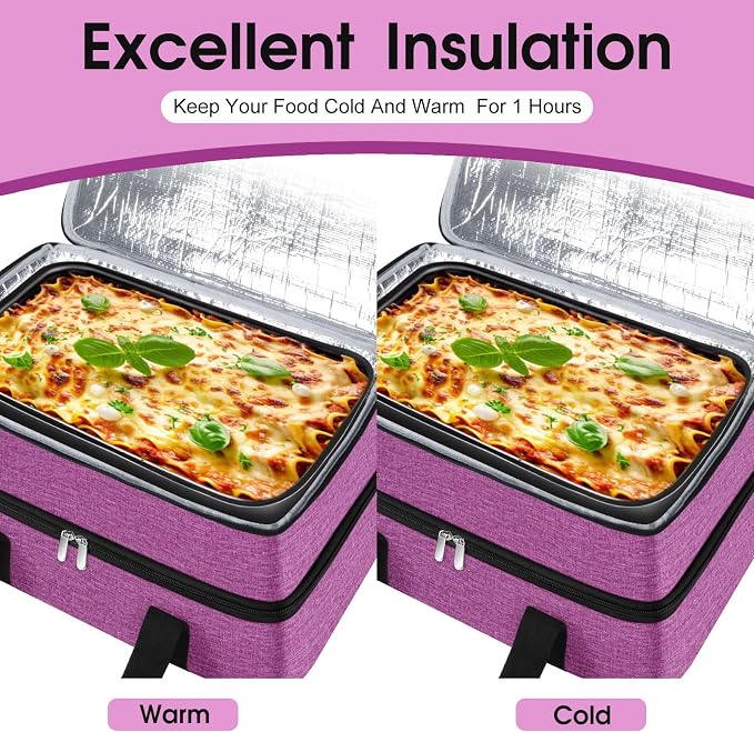 Double Insulated Casserole Carrier, Portable Casserole Carrier - Image 4