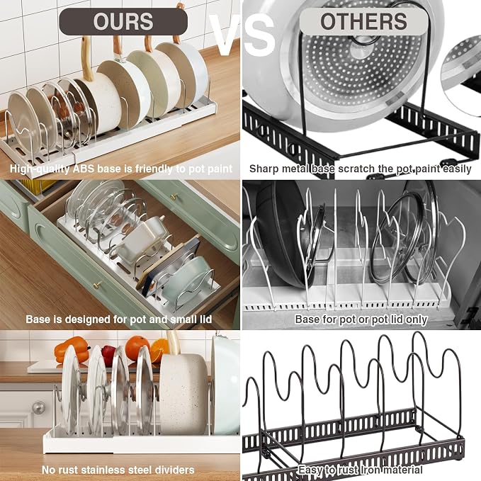 Magheo Expandable Food Storage Container Lid Organizers - Image 5