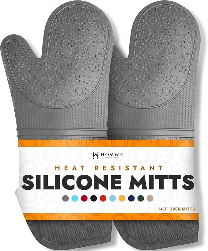 BPA-Free Soft Silicone Oven Mitts by HOMWE