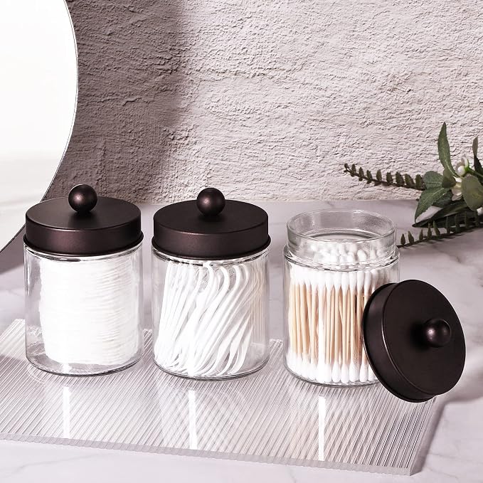 Apothecary Jar Canisters Bathroom Vanity Organizer - Image 5
