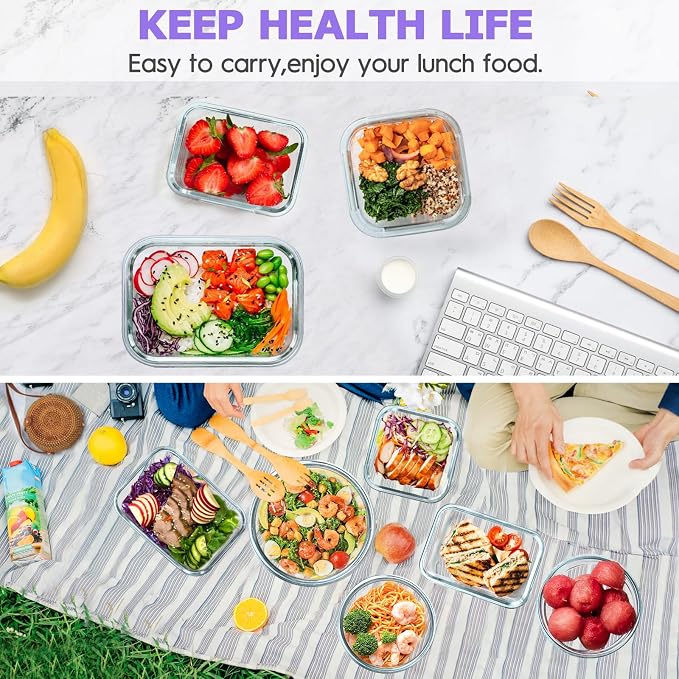 34pcs Glass Food Storage Containers - Image 7