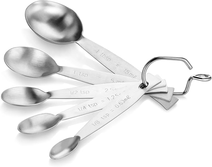 New Star Foodservice 43129 18/8 Stainless Steel Measuring Spoons by NewStarFoodservice